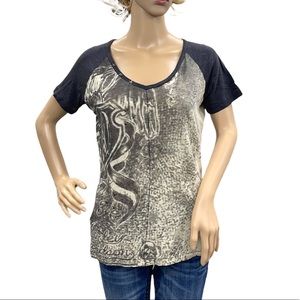 HARLEY-DAVIDSON V-Neck Woman’s Short Sleeve Tee Shirt Size Small